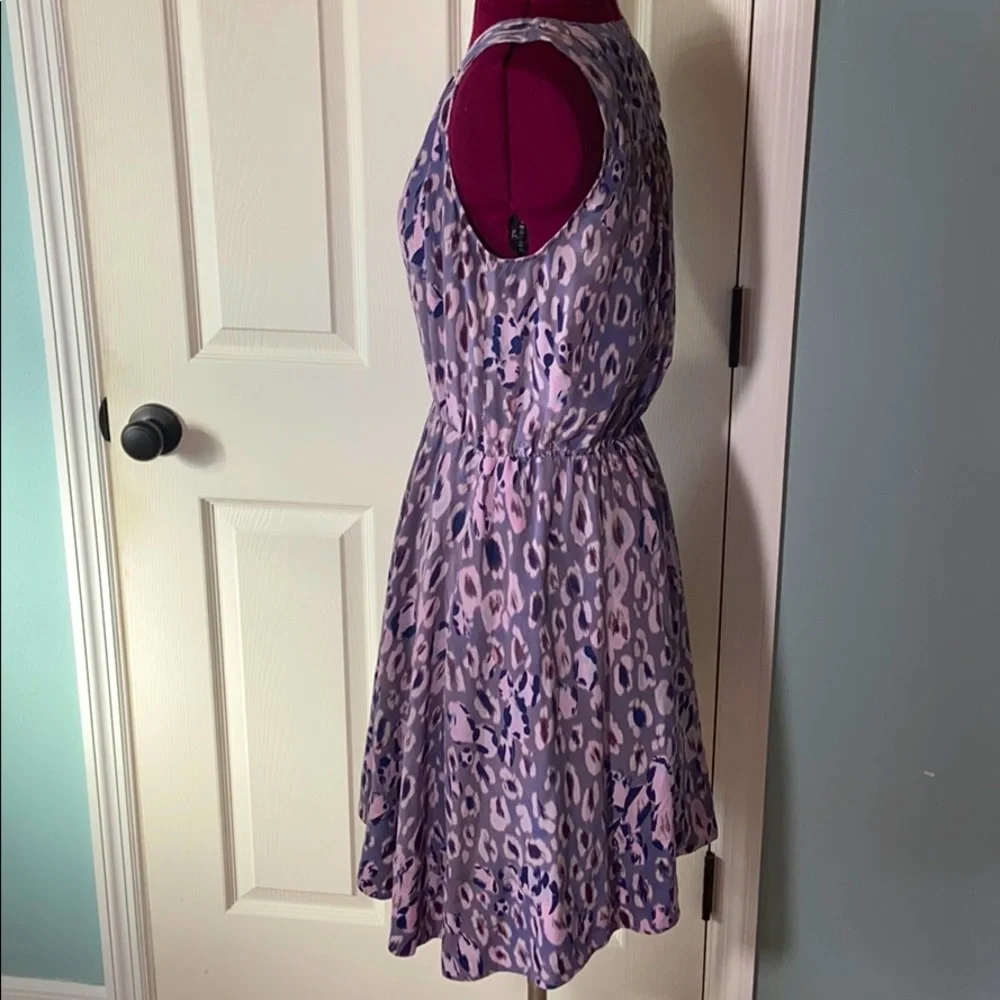 Rebecca Taylor purple leopard silk dress - Picture 5 of 8